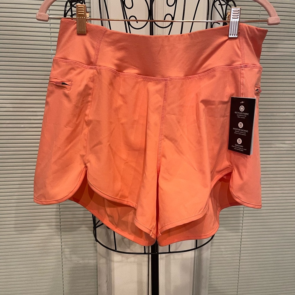 Vibrant Coral Women's Athletic Shorts